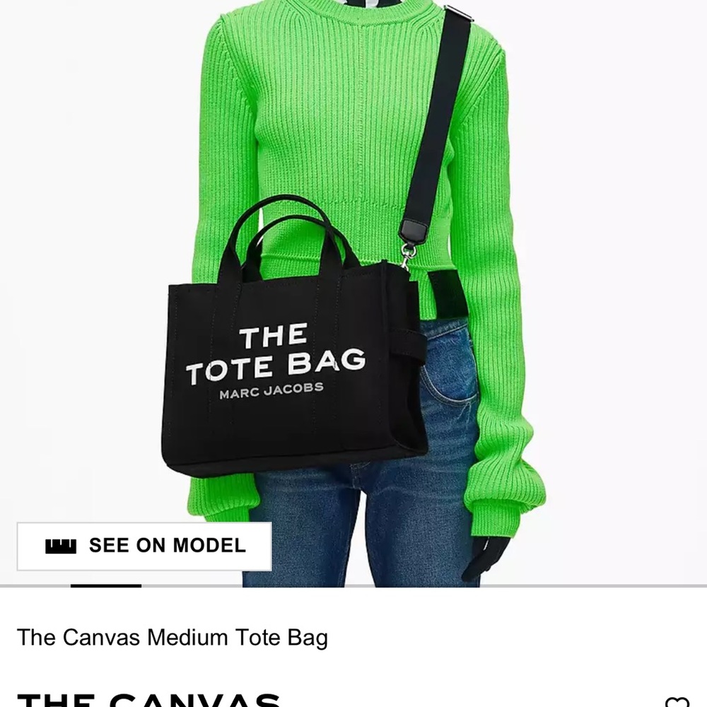 Marc Jacobs Black Canvas Tote Bag